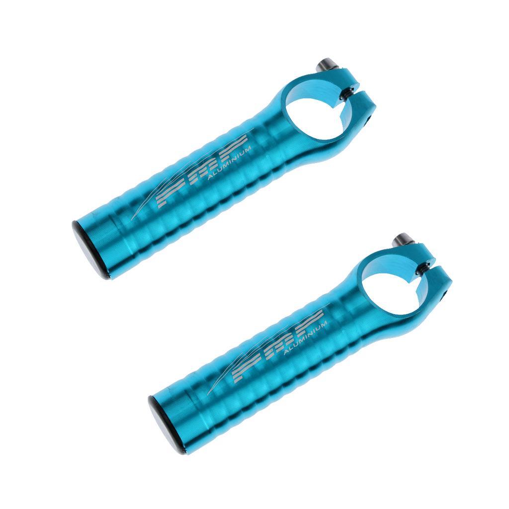 Maxbell Maxbell 1 Pair 22.2MM Mountain Bike Bicycle Aluminum Handlebar Bar End Grip Blue