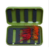 Maxbell Maxbell Waterproof Plastic Foam Fly Fishing Bait Lure Hook Storage Case Box Grey