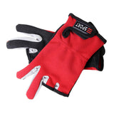 Maxbell Maxbell Adjustable Anti-slip 3 Low Cut Fingers Cycling Fishing Gloves Red