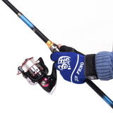 Maxbell 3-Finger Cut Outdoor Windproof Anti-slip Fishing Cycling Gloves Blue - Aladdin Shoppers