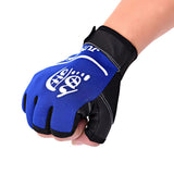 Maxbell 3-Finger Cut Outdoor Windproof Anti-slip Fishing Cycling Gloves Blue - Aladdin Shoppers