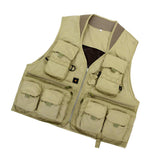 Maxbell Multi Pocket Outdoor Photography Hunting Fishing Vest Jacket L Khaki - Aladdin Shoppers