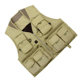 Maxbell Multi Pocket Outdoor Photography Hunting Fishing Vest Jacket L Khaki - Aladdin Shoppers