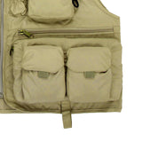 Maxbell Multi Pocket Outdoor Photography Hunting Fishing Vest Jacket L Khaki - Aladdin Shoppers
