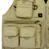 Maxbell Multi Pocket Outdoor Photography Hunting Fishing Vest Jacket L Khaki - Aladdin Shoppers