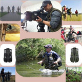 Maxbell Multi-Pocket Fishing Mesh Vest Photography Quick-Dry Jacket XXXL Black - Aladdin Shoppers