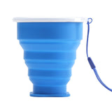 Maxbell Maxbell Silicone Camping Folding Cup Collapsible Trip Outdoor Travel Tool Blue Pink