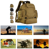 Maxbell 3-Way Tactical Rucksack Backpack Hiking Trekking Camping Bag 40L Black - Aladdin Shoppers