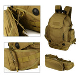 Maxbell Maxbell 3-Way Tactical Rucksack Backpack Hiking Trekking Camping Bag 40L Brown