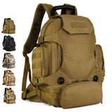 Maxbell Maxbell 3-Way Tactical Rucksack Backpack Hiking Trekking Camping Bag 40L Brown