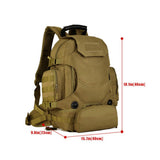 Maxbell Maxbell 3-Way Tactical Rucksack Backpack Hiking Trekking Camping Bag 40L Brown