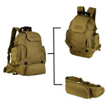Maxbell Maxbell 3-Way Tactical Rucksack Backpack Hiking Trekking Camping Bag 40L Brown