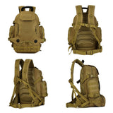 Maxbell Maxbell 3-Way Tactical Rucksack Backpack Hiking Trekking Camping Bag 40L Brown