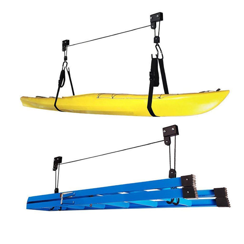 Maxbell Maxbell Kayak Hoist Pulley System Bike Lift Garage Ceiling Storage Rack 125LBS/57KG