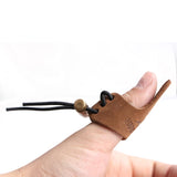 Maxbell Maxbell Brown Leather Archery Hunting Shooting Thumb Finger Protector Guard