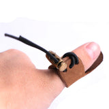 Maxbell Maxbell Brown Leather Archery Hunting Shooting Thumb Finger Protector Guard