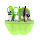 Maxbell Maxbell 9Pcs Apple Nail Care Cutter Cuticle Clipper Pedicure Manicure Kit Set