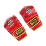 Maxbell Half-finger Boxing Gloves UFC MMA Sandbag Training Grappling Gloves Red - Aladdin Shoppers