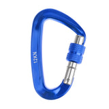 Maxbell Maxbell 12KN Alloy Screwgate Locking Carabiner For Climbing Backpack Hook Royal Blue