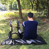 Maxbell Maxbell Multifunction Rain Poncho Outdoor Camping Hiking Climbing Waterproof Apron Black