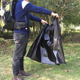 Maxbell Maxbell Multifunction Rain Poncho Outdoor Camping Hiking Climbing Waterproof Apron Black