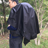 Maxbell Maxbell Multifunction Rain Poncho Outdoor Camping Hiking Climbing Waterproof Apron Black