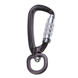 Maxbell 500KG Auto Locking Carabiner Rotating Ring Outdoor Keychain Hook Gray - Aladdin Shoppers