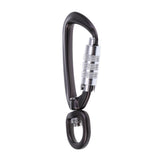 Maxbell 500KG Auto Locking Carabiner Rotating Ring Outdoor Keychain Hook Gray - Aladdin Shoppers