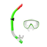 Maxbell Waterproof Swimming Diving Goggles Mask + Breathing Tube Snorkel Set Green - Aladdin Shoppers