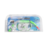 Maxbell Waterproof Swimming Diving Goggles Mask + Breathing Tube Snorkel Set Green - Aladdin Shoppers
