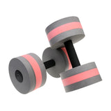 Maxbell Maxbell Water Aerobics Dumb Bells Fitness Aqua Pool Exercise Grey Pink