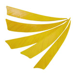 Maxbell 5-Piece Natural Feather Archery Arrow Fletching Left Wing Shield Cut Yellow - Aladdin Shoppers