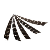 Maxbell Maxbell 5 Pieces 10cm Shield Feather Arrow Fletching For Archery Hunting Black white