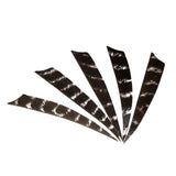 Maxbell Maxbell 5 Pieces 10cm Shield Feather Arrow Fletching For Archery Hunting Black white