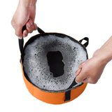 Maxbell Foldable Sink Wash Basin Washbasin Bucket Camping Water Pot Bag 8L Orange - Aladdin Shoppers