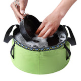 Maxbell Foldable Sink Wash Basin Washbasin Bucket Camping Water Pot Bag 12L Green - Aladdin Shoppers