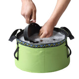 Maxbell Foldable Sink Wash Basin Washbasin Bucket Camping Water Pot Bag 12L Green - Aladdin Shoppers