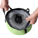 Maxbell Foldable Sink Wash Basin Washbasin Bucket Camping Water Pot Bag 12L Green - Aladdin Shoppers