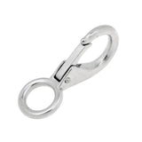 Maxbell Maxbell 304 Stainless Steel Rigid Fixed Eye Boat Spring Snap Hook Silver 1# 7cm