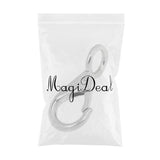 Maxbell Maxbell 304 Stainless Steel Rigid Fixed Eye Boat Spring Snap Hook Silver 1# 7cm