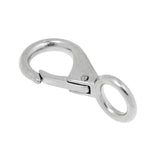 Maxbell Maxbell 304 Stainless Steel Rigid Fixed Eye Boat Spring Snap Hook Silver 1# 7cm