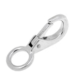 Maxbell 304 Stainless Steel Rigid Fixed Eye Boat Spring Snap Hook Silver 2# 8cm - Aladdin Shoppers