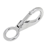 Maxbell 304 Stainless Steel Rigid Fixed Eye Boat Spring Snap Hook Silver 2.5# 9cm - Aladdin Shoppers