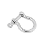 Maxbell 4pcs Marine Stainless Steel Chain Rigging Bow Shackle Captive Pin 6mm & 5mm