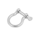 Maxbell 4pcs Marine Stainless Steel Chain Rigging Bow Shackle Captive Pin 6mm & 5mm