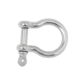 Maxbell 4pcs Marine Stainless Steel Chain Rigging Bow Shackle Captive Pin 6mm & 5mm