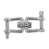 Maxbell 2Pcs 304 Marine Grade Stainless Steel Chain Anchor Swivel Jaw M8 M10