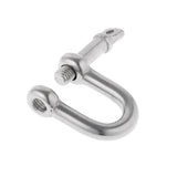 Maxbell Maxbell 304 Stainless Steel Screw Pin D Shackle Marine Boat Shade Rigging Silver M5