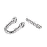 Maxbell Maxbell 304 Stainless Steel Screw Pin D Shackle Marine Boat Shade Rigging Silver M5
