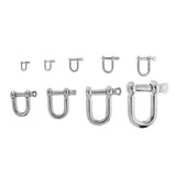 Maxbell Maxbell 304 Stainless Steel Screw Pin D Shackle Marine Boat Shade Rigging Silver M5